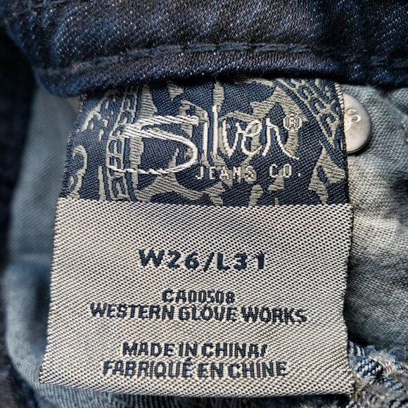 Silver Jeans Womens 26 x 31 Blue Stretch Denim Frances 18" Bootcut Low Rise/A251 - Picture 9 of 9